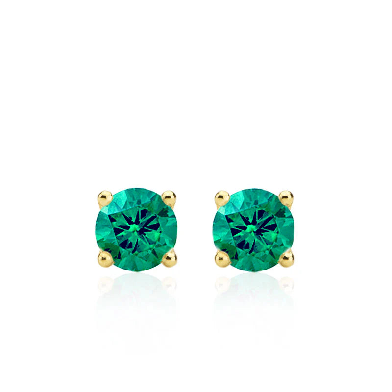 Green Tourmaline Studs