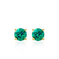 Green Tourmaline Studs