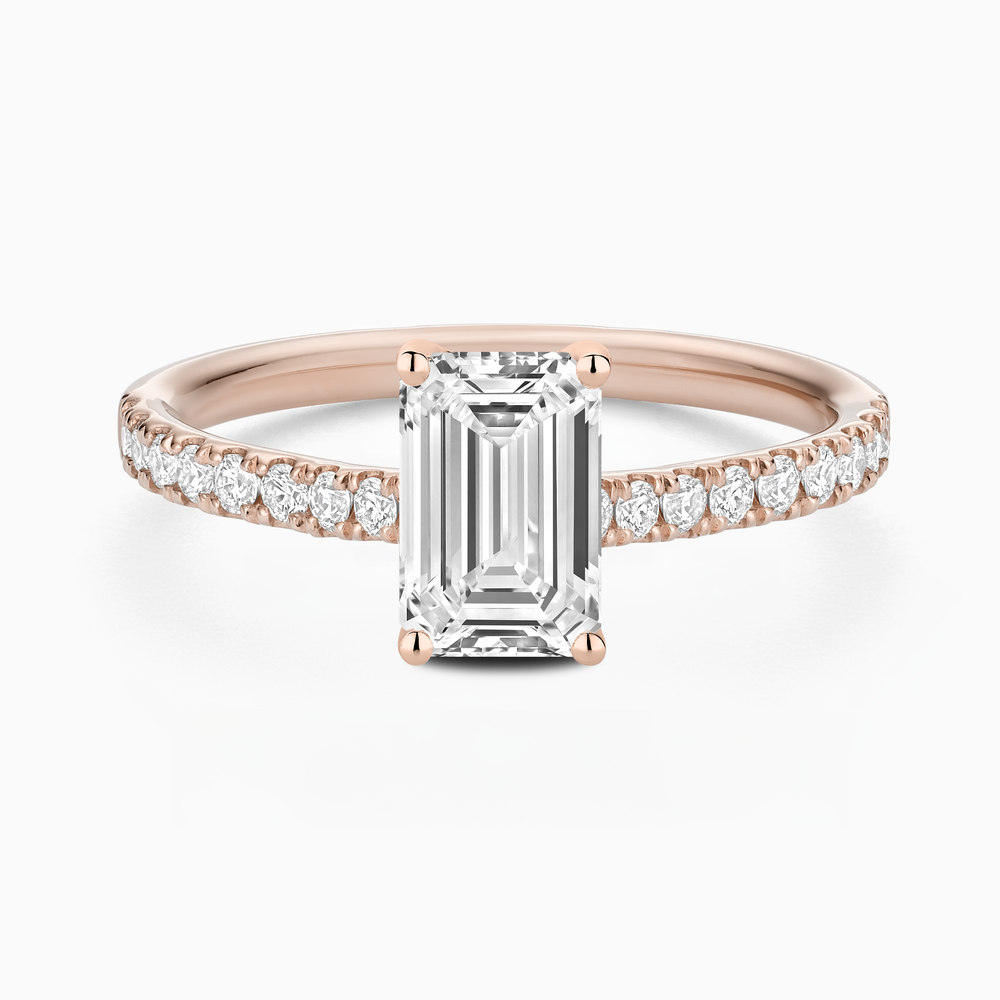 Classic Diamond Solitaire with Pavé Band