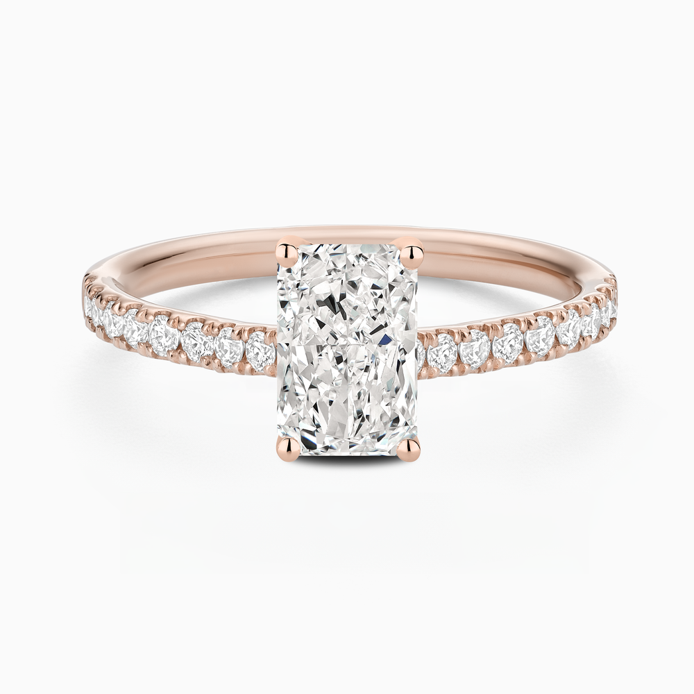 Classic Diamond Solitaire with Pavé Band