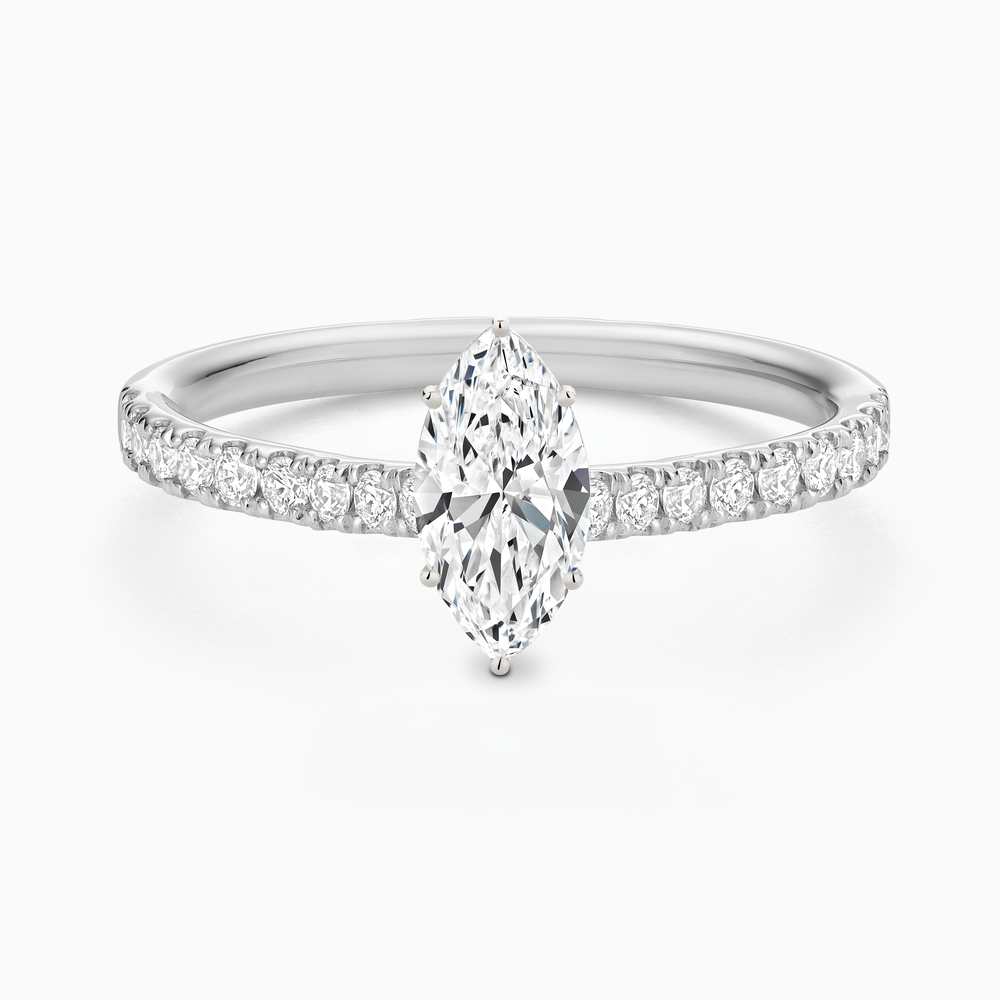 Classic Diamond Solitaire with Pavé Band