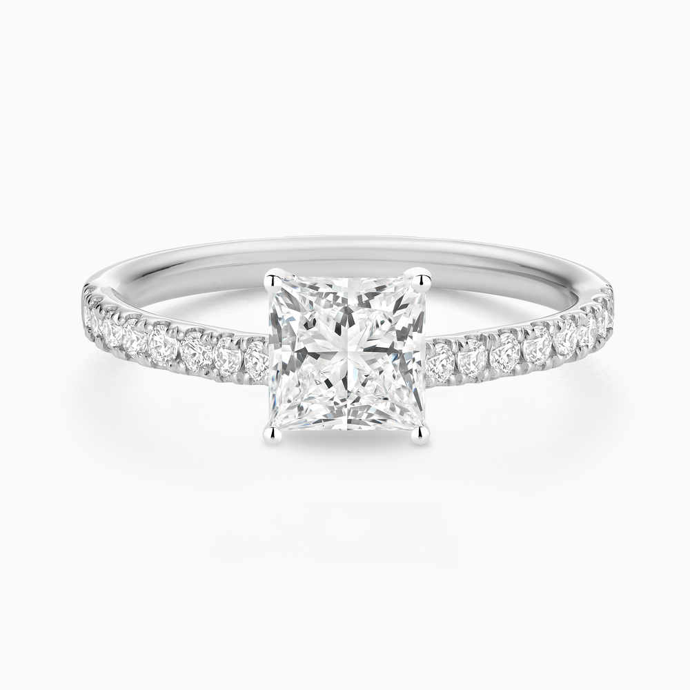 Classic Diamond Solitaire with Pavé Band