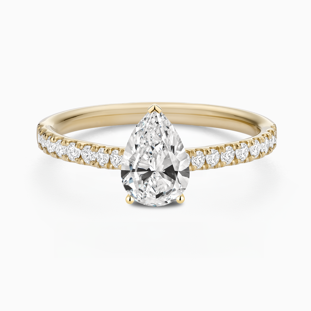Classic Diamond Solitaire with Pavé Band