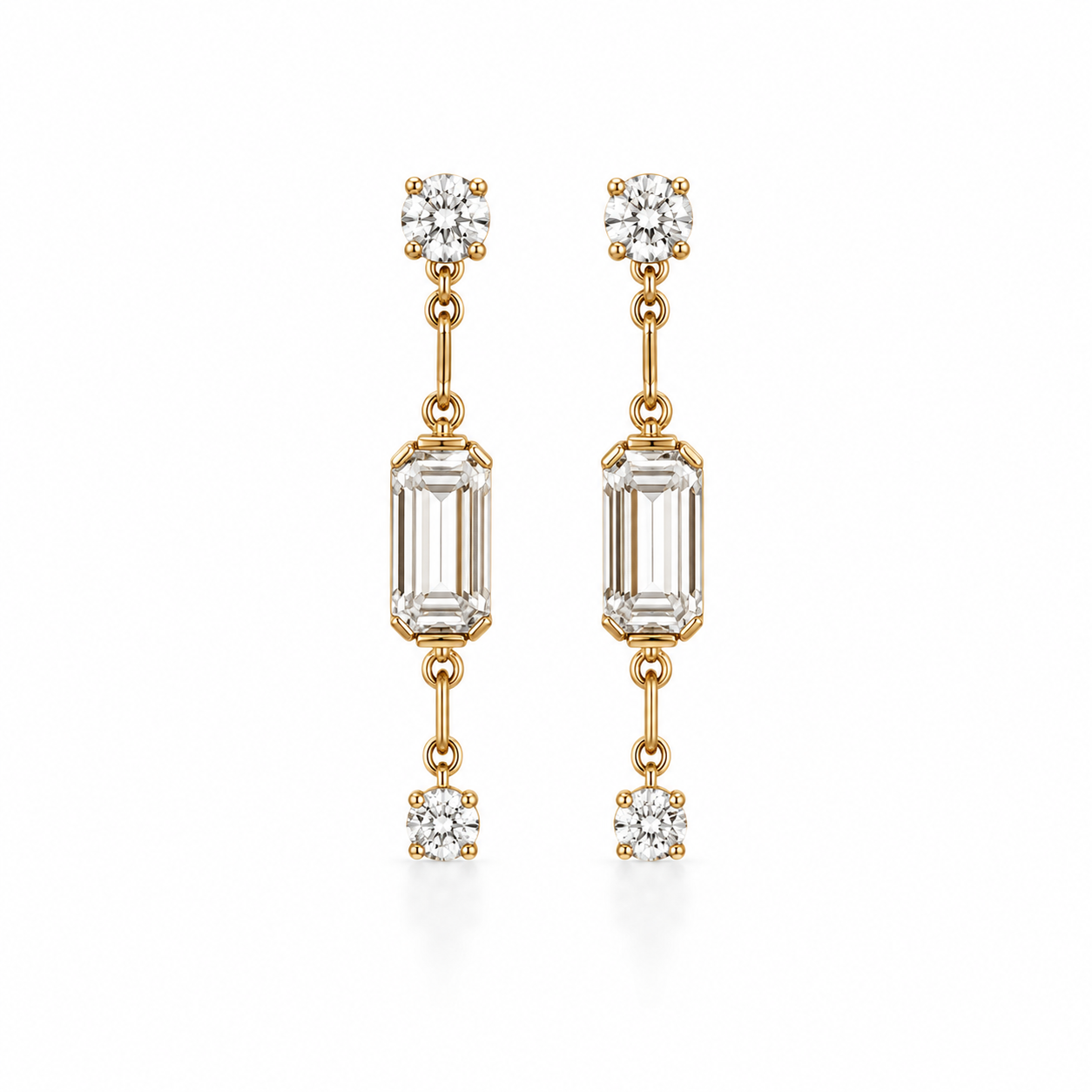 Auralis Emerald Diamond Earrings