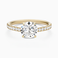 Classic Diamond Solitaire with Pavé Band