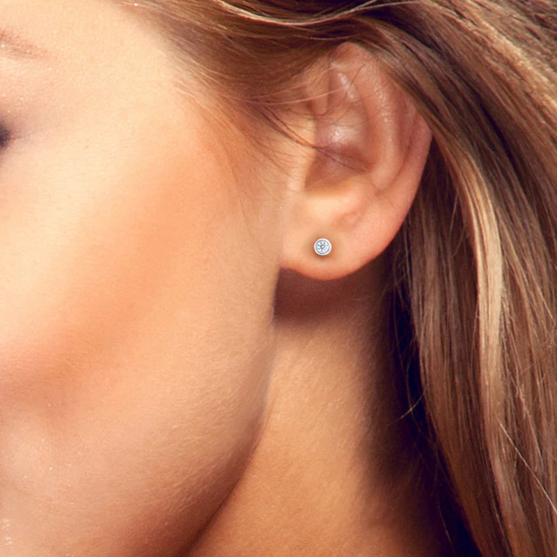 Bezel Diamond Studs