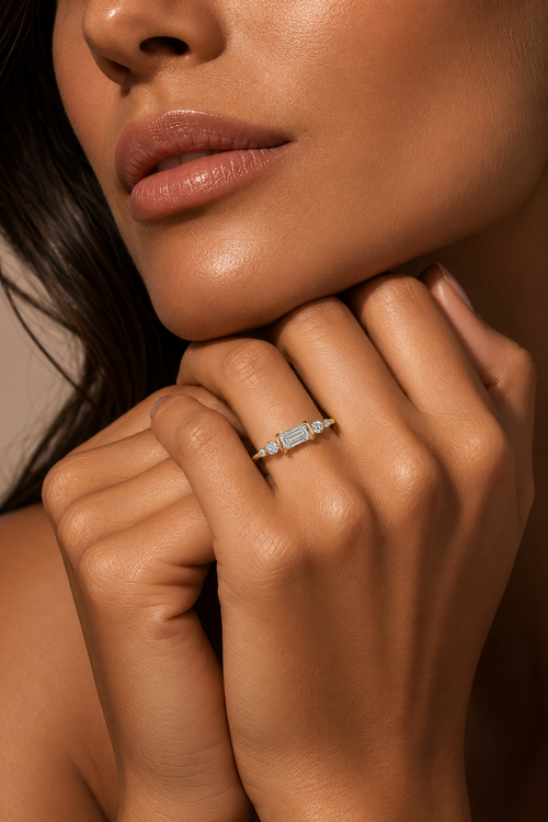 Aureline Emerald Diamond Ring
