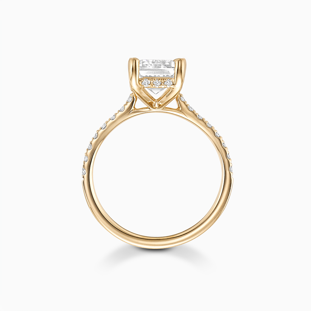 Classic Diamond Solitaire with Pavé Band