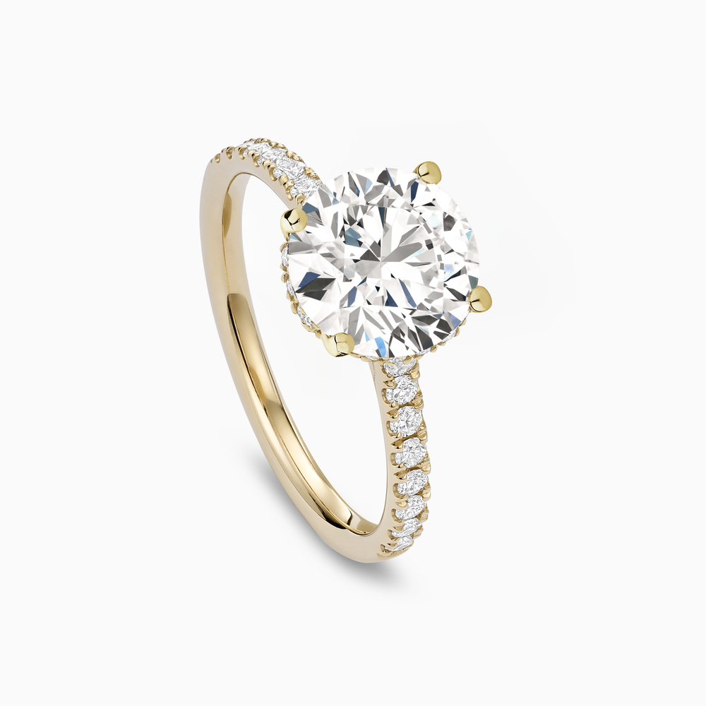 Classic Diamond Solitaire with Pavé Band
