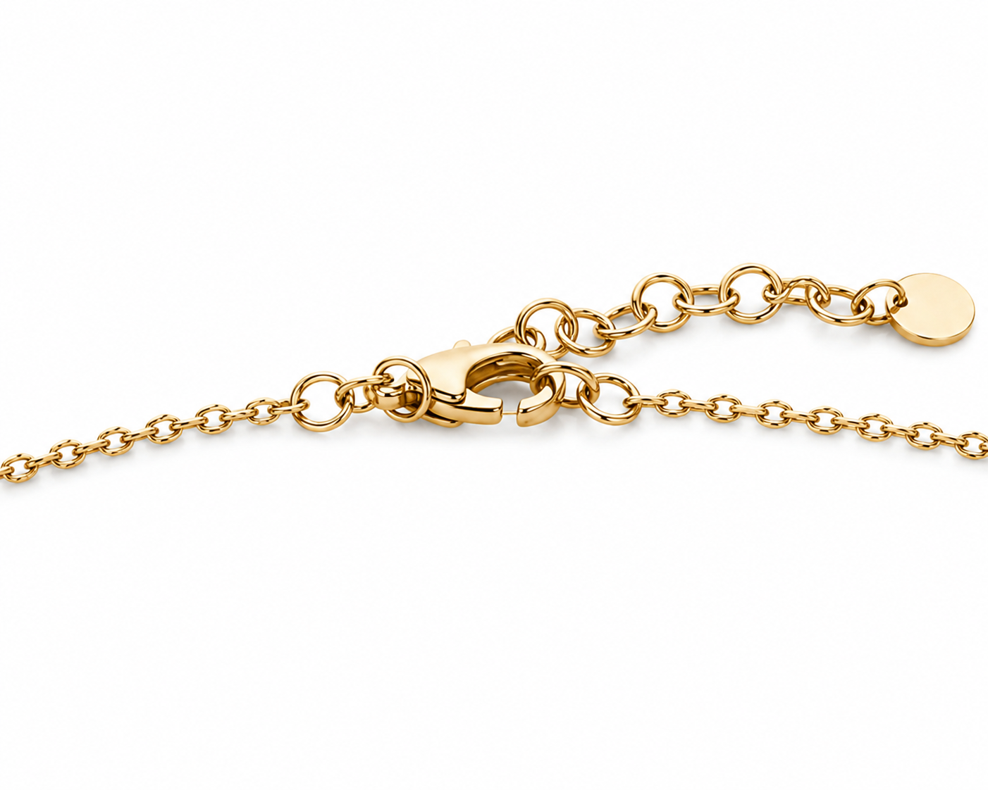 Éclipse yellow gold diamond bracelet with lobster clasp and adjustable chain
