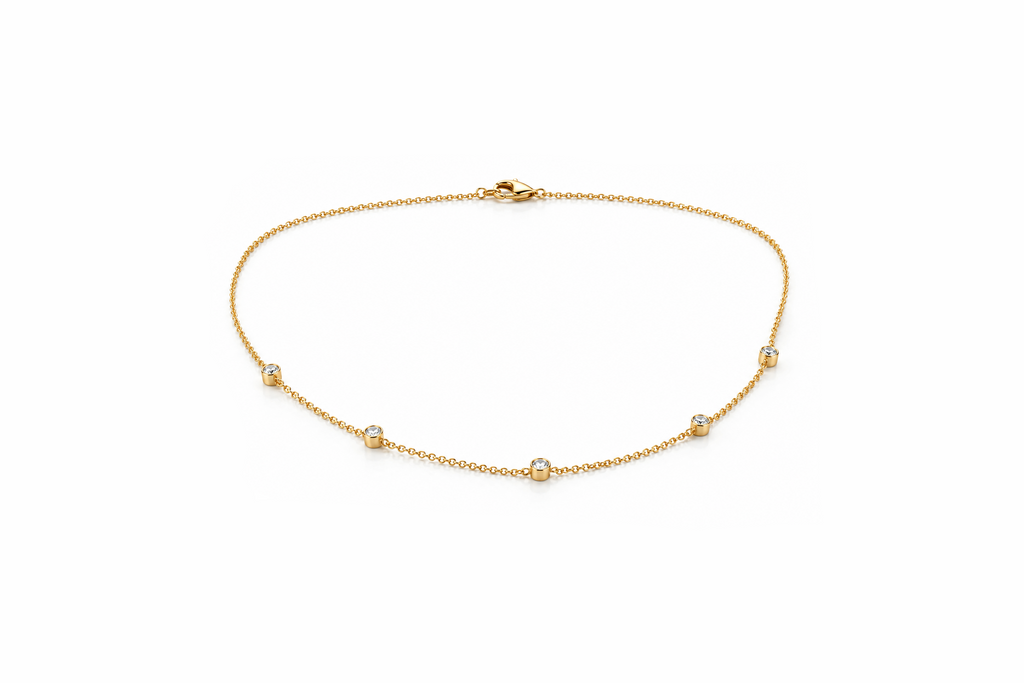 Sélène Diamond Station Necklace
