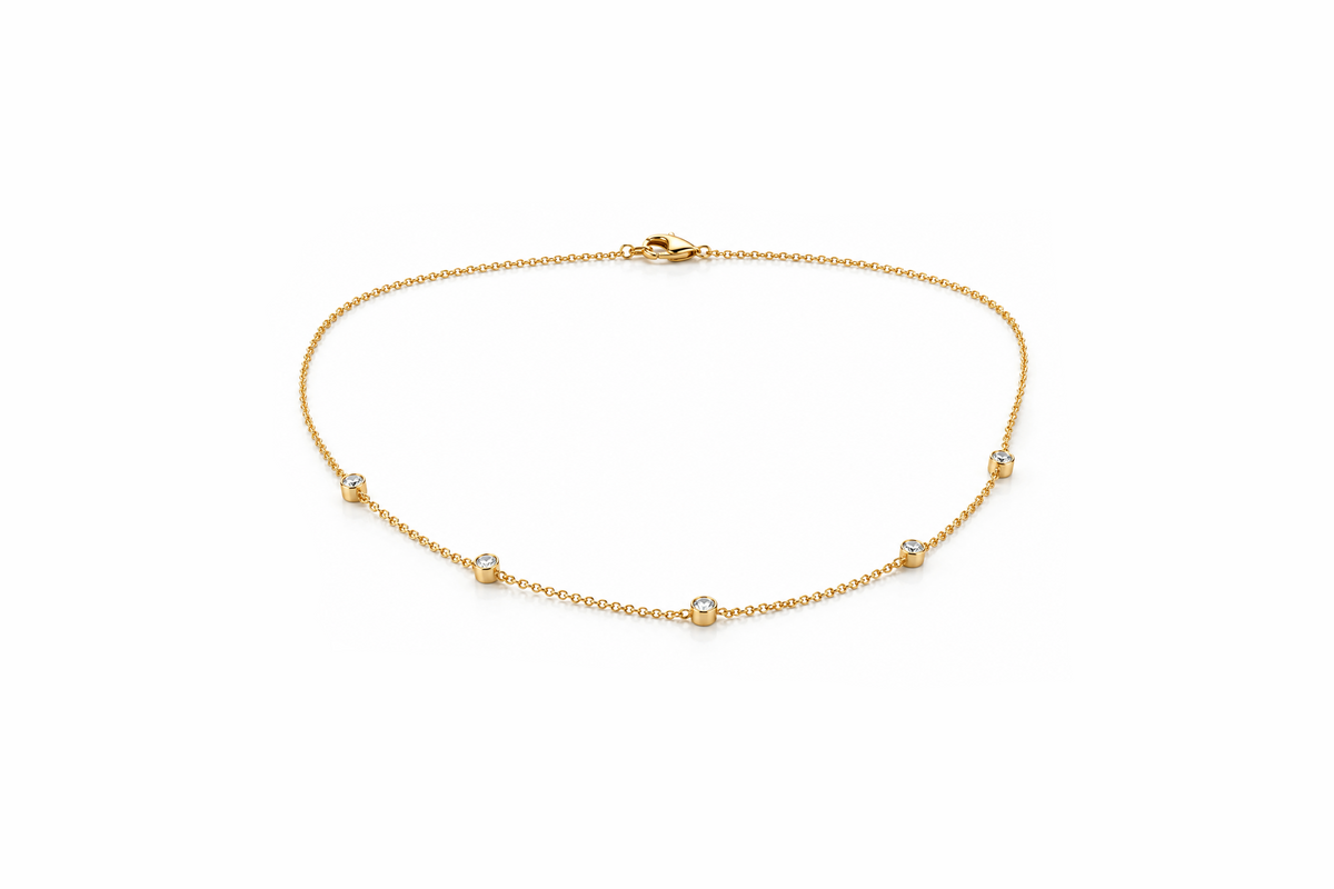 Sélène Diamond Station Necklace