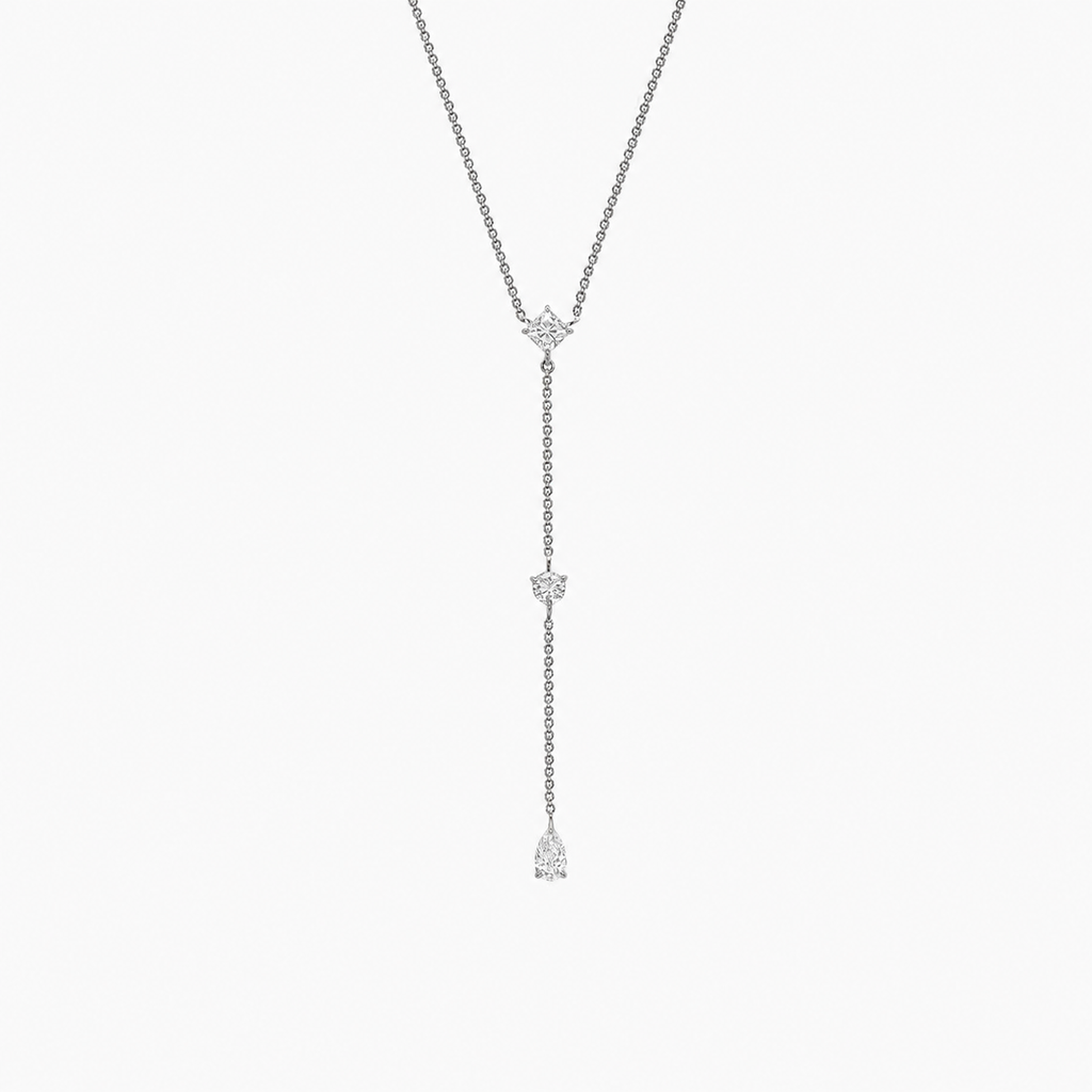 Diamond Drop Lariat Necklace