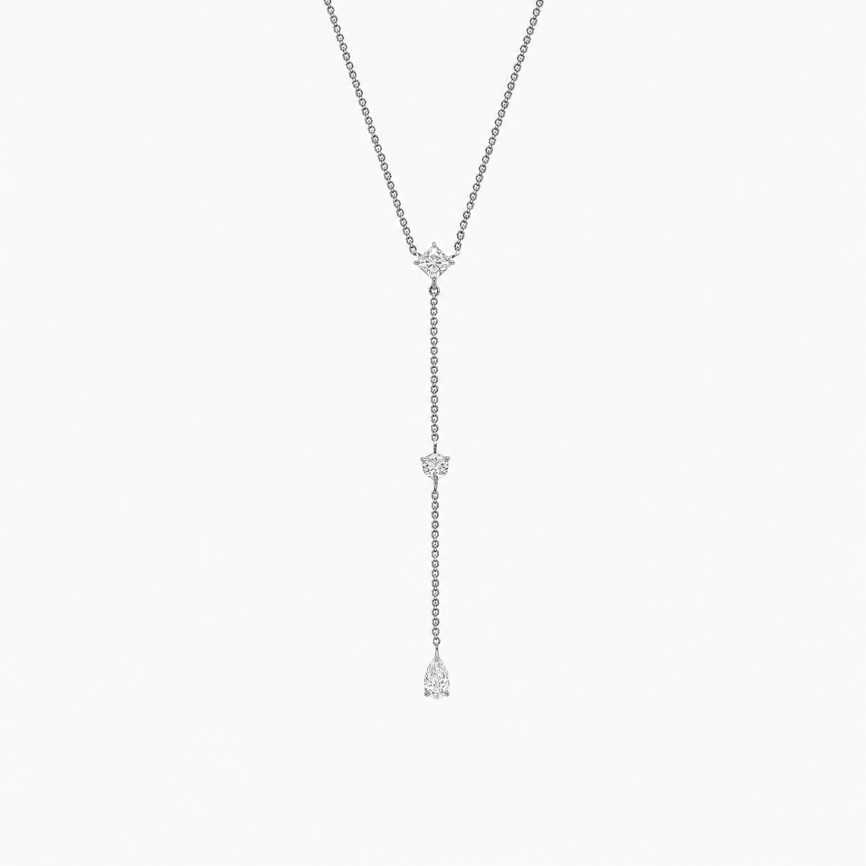 Diamond Drop Lariat Necklace