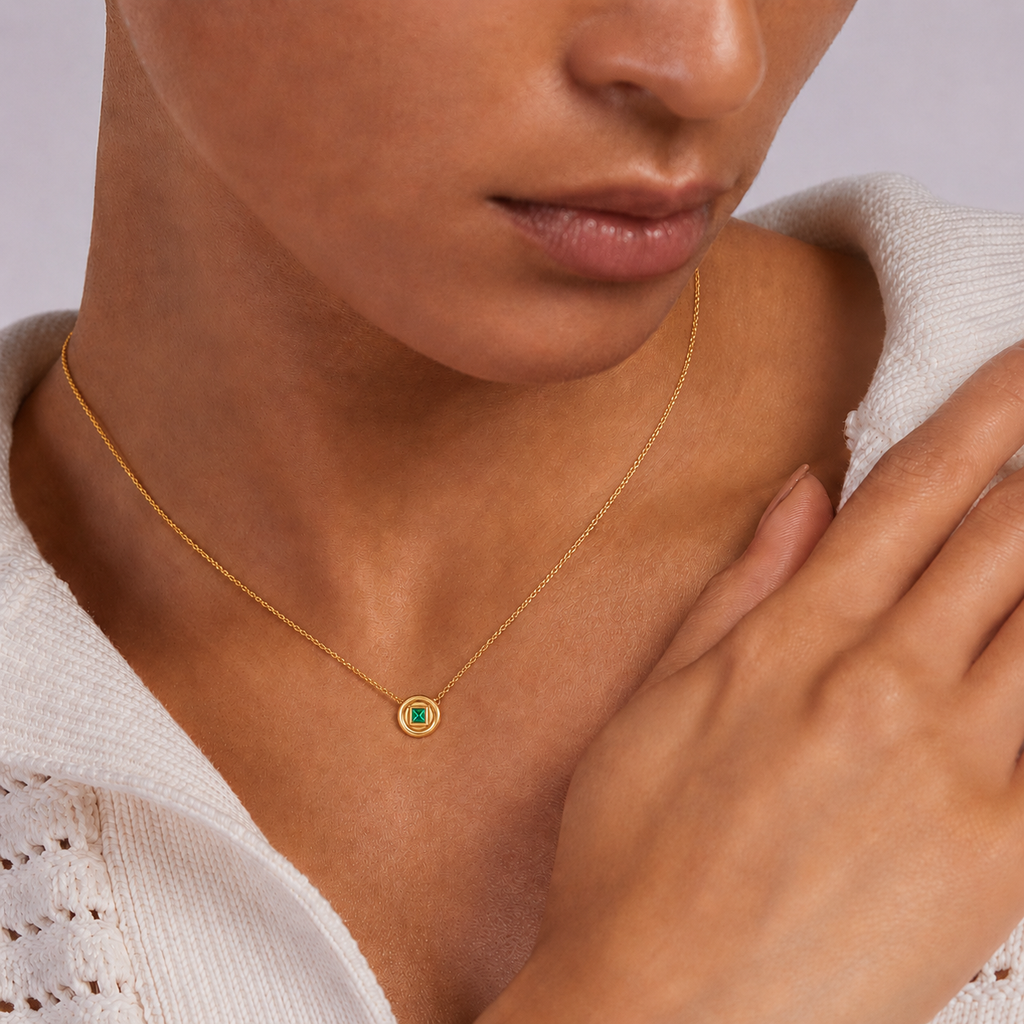 Emerald Medallion Necklace
