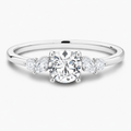 Floral Cluster Diamond Engagement Ring