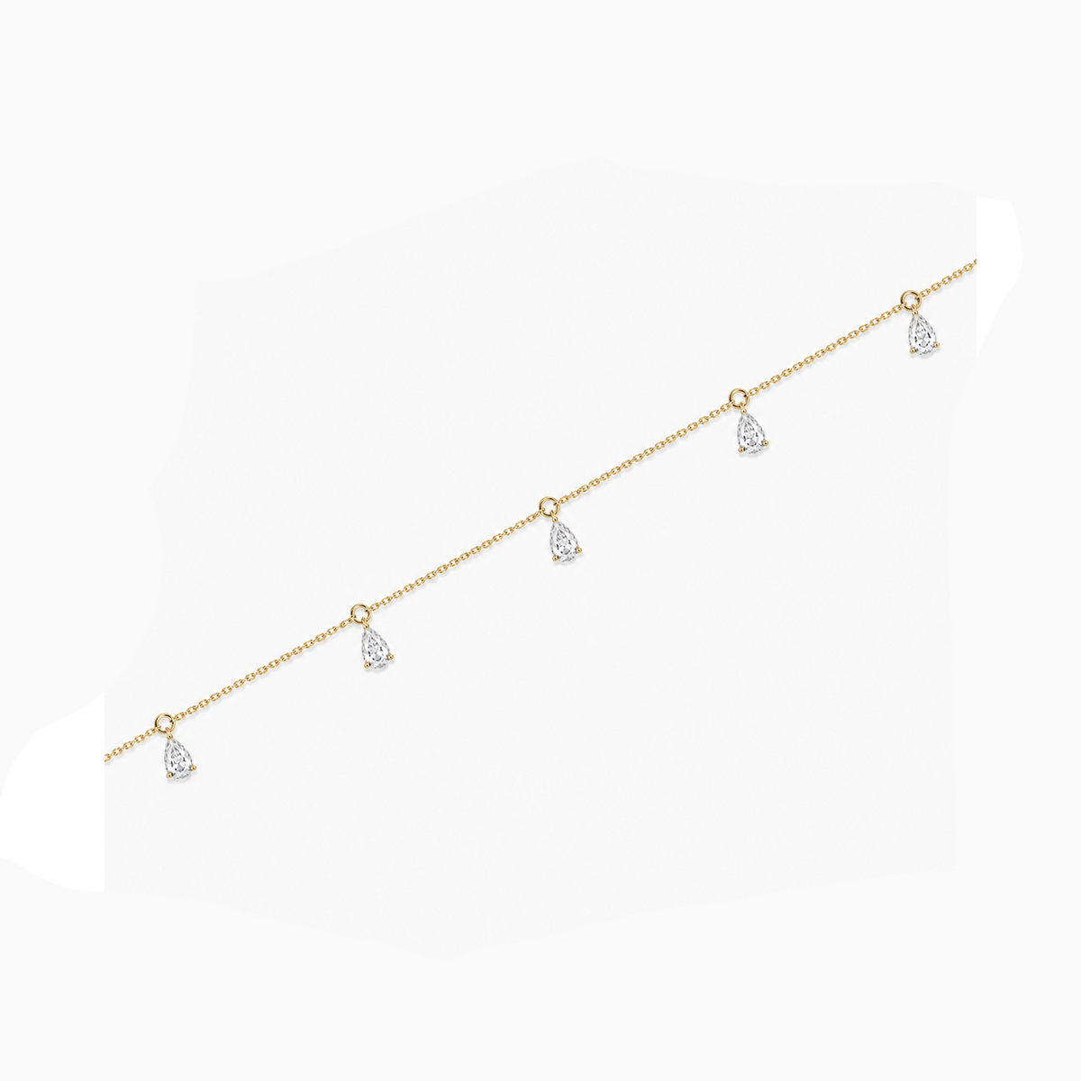 Floating Diamond Station Bracelet