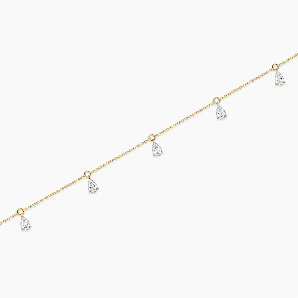 Floating Diamond Station Bracelet