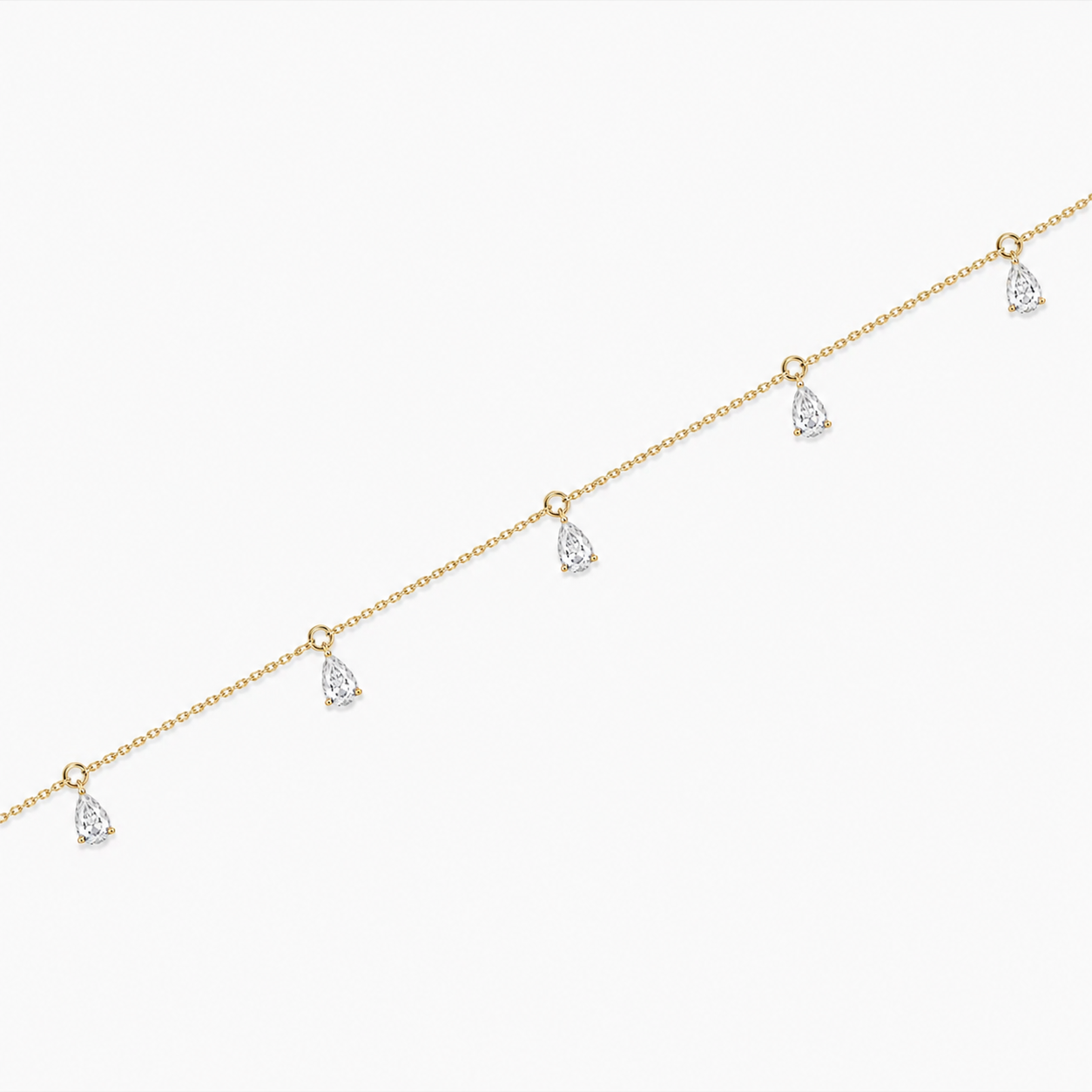 Floating Diamond Station Bracelet
