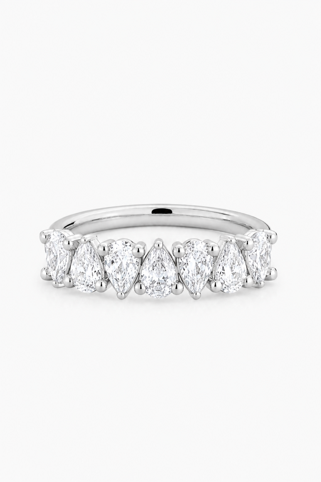 Seven-Stone Pear Diamond Ring