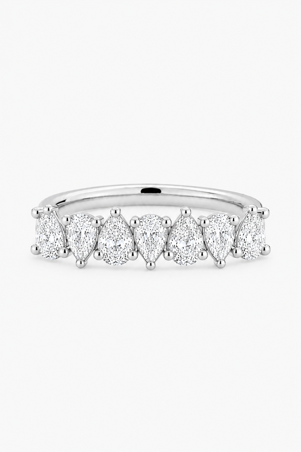 Seven-Stone Pear Diamond Ring