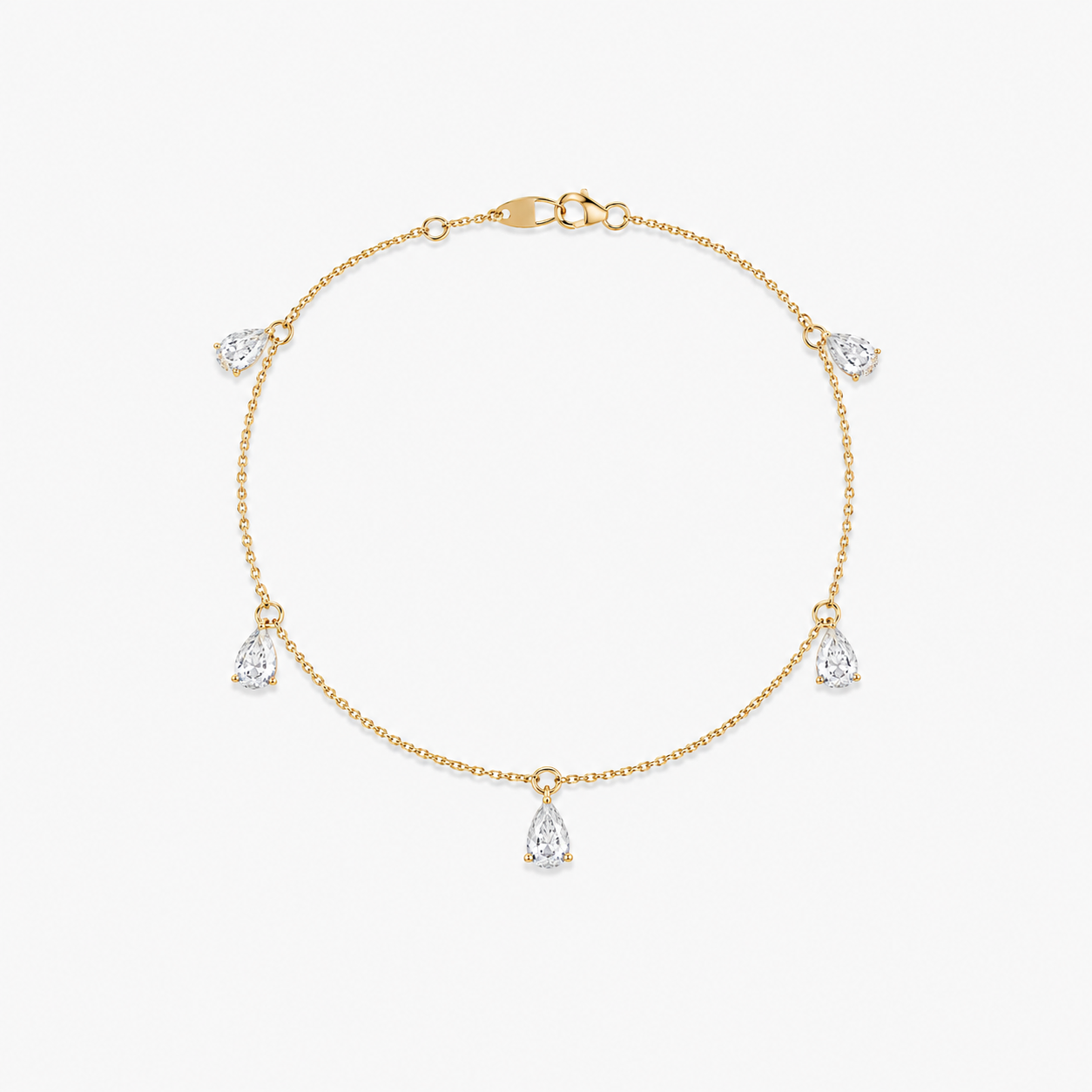 Floating Diamond Station Bracelet