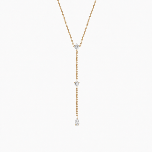 Diamond Drop Lariat Necklace