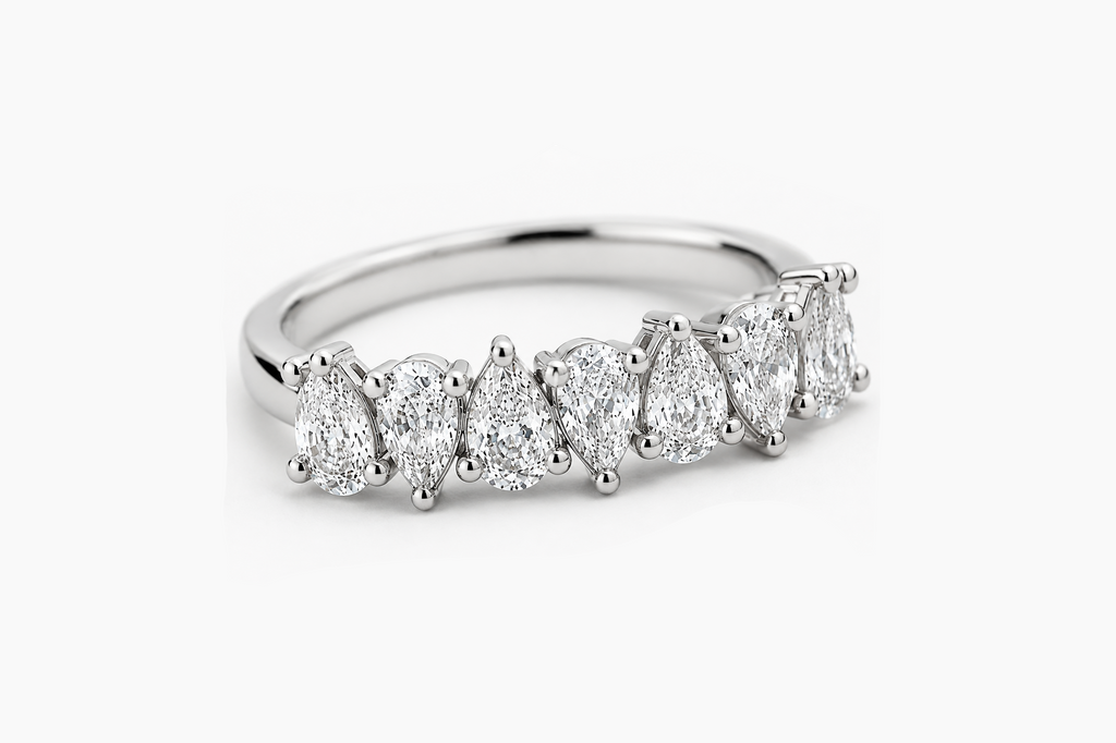 Seven-Stone Pear Diamond Ring