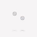 Cushion Halo Diamond Stud Earrings
