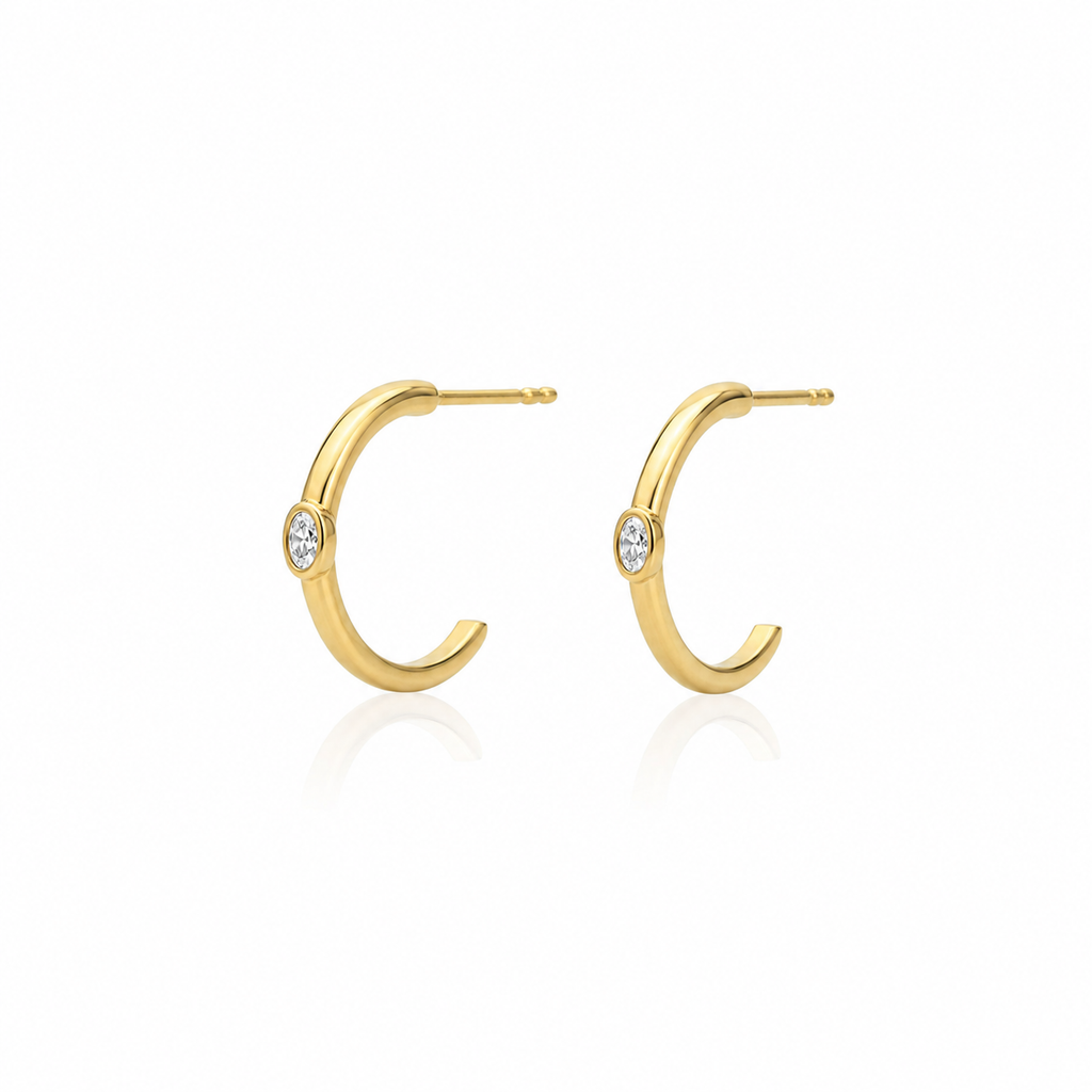 Diamond Hoop Earrings