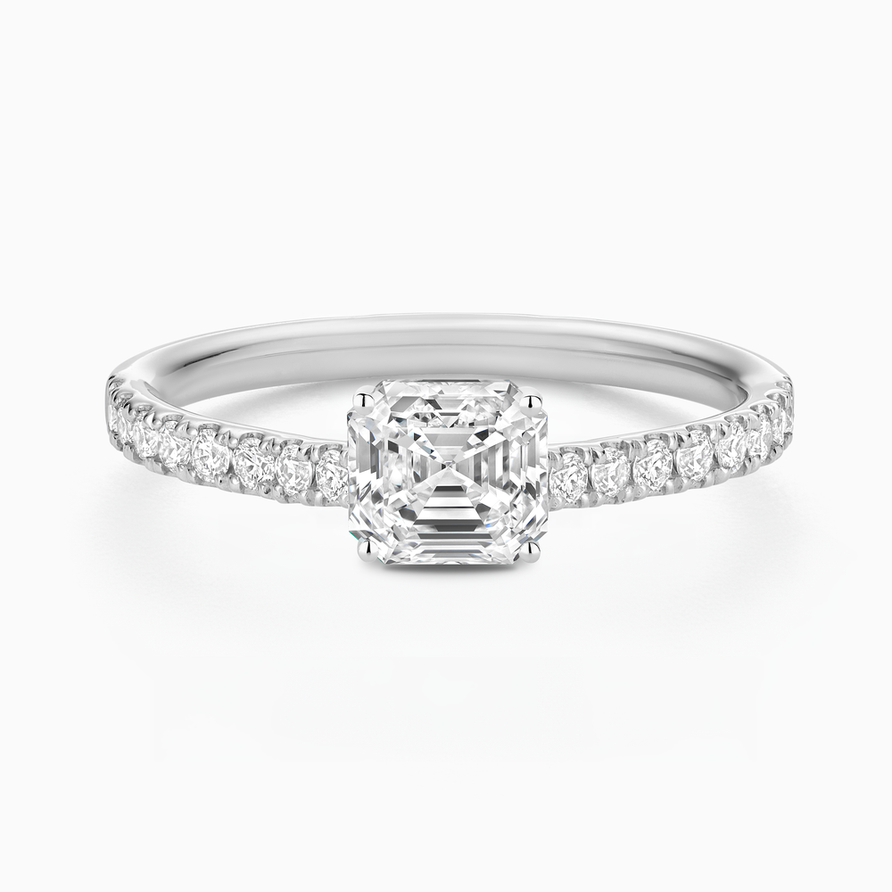 Classic Diamond Solitaire with Pavé Band