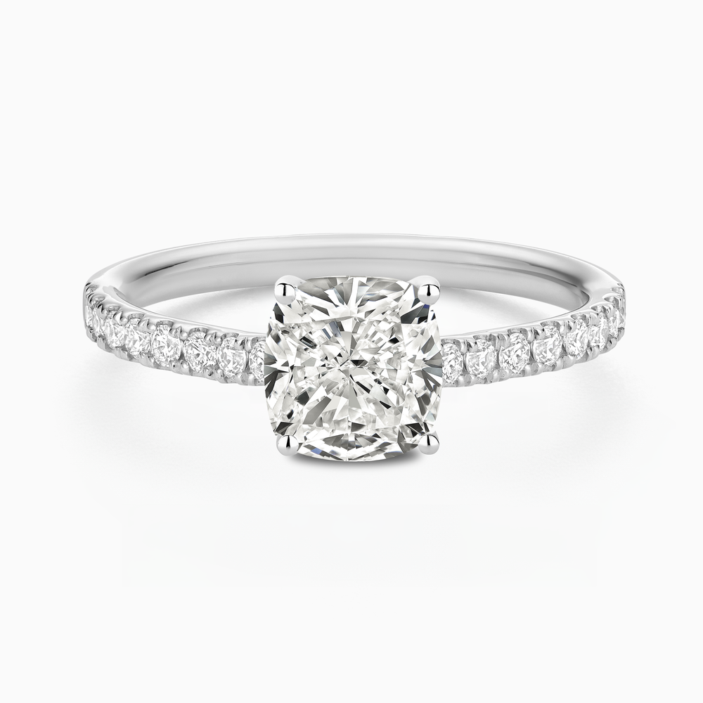 Classic Diamond Solitaire with Pavé Band