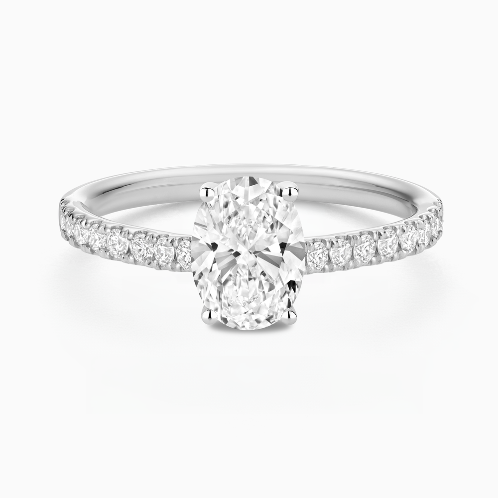 Classic Diamond Solitaire with Pavé Band