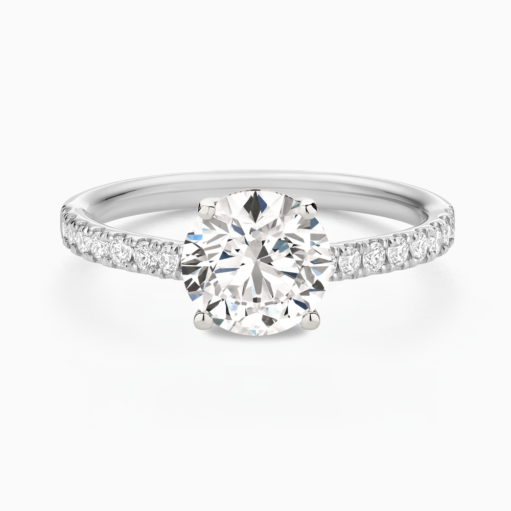 Classic Diamond Solitaire with Pavé Band